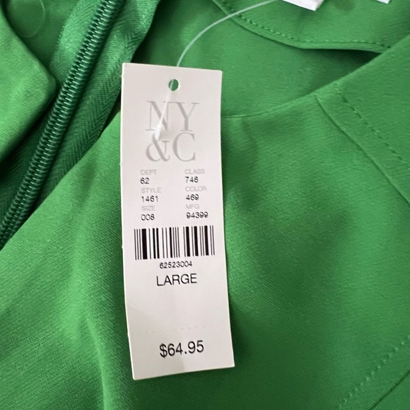 Women’s Large Green NY & Company Sleeveless Romper NWT - Picture 5 of 9